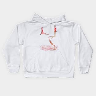 Diving Lesson In Red Kids Hoodie